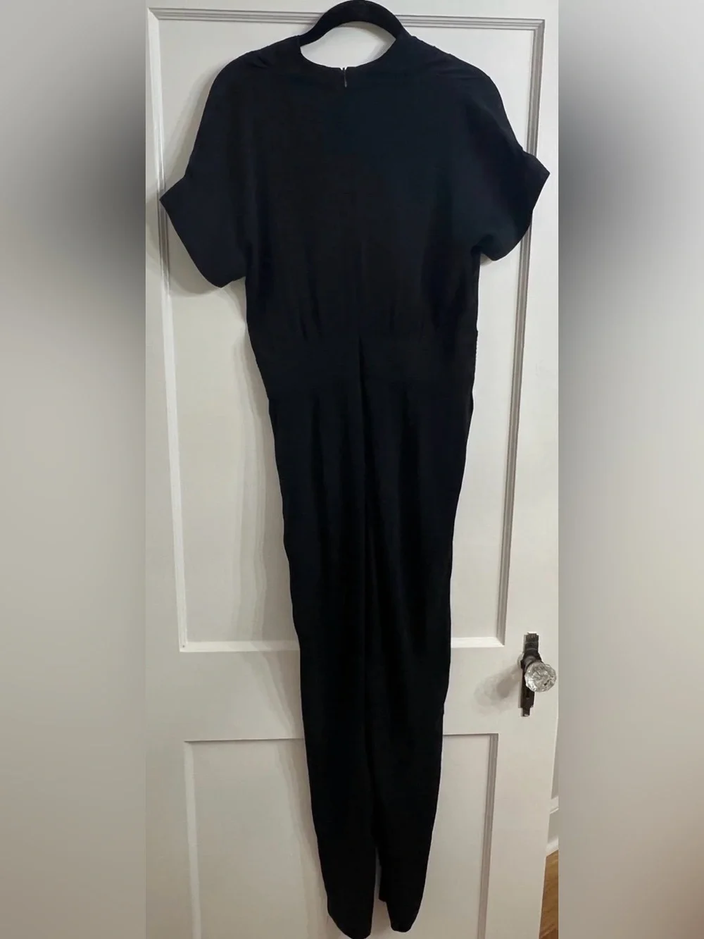Catherine Malandrino Black 95% Silk Cowl Neck Jumpsuit - Size 14